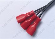 22AWG Black Red Glued Custom Cable2l