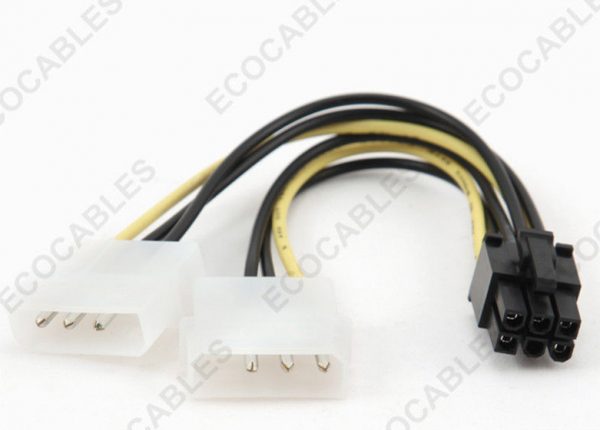 6 pin LP4 to 8 Pin PCI Express Video Card Power Cable 1