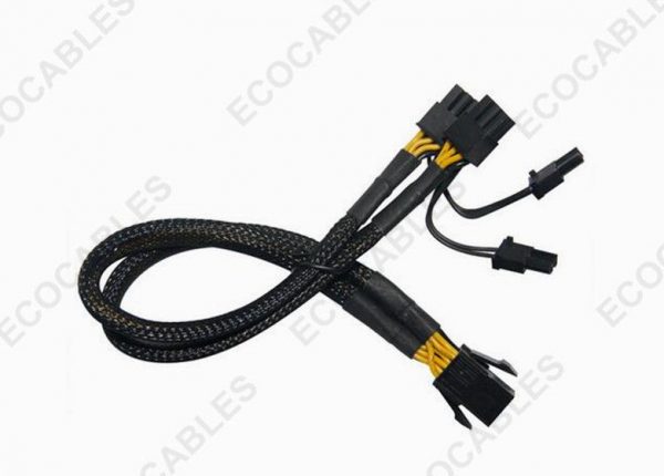 Braided Sleeved 8 Pin to PCI 6+2 Pin Molex Cable 1