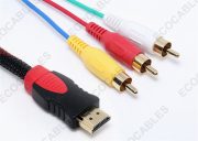 HDMI To AV Cable Male Gold Plated RCA Audio Cable2