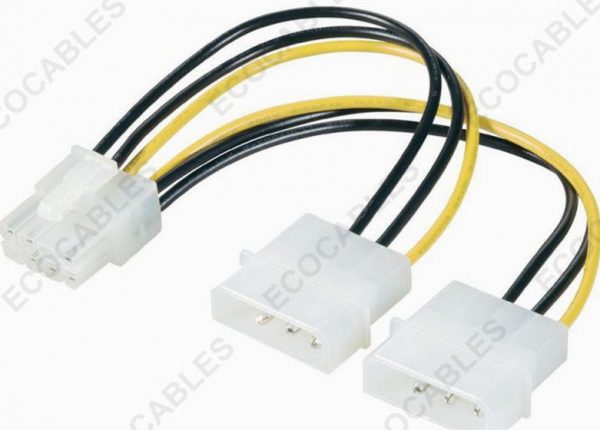 PCI-E Plug 8pin To IDE Power Plug 4pin Molex Cable
