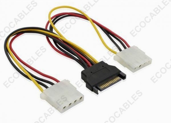SATA 15 Pin Male To 4 Pin Molex Cable1
