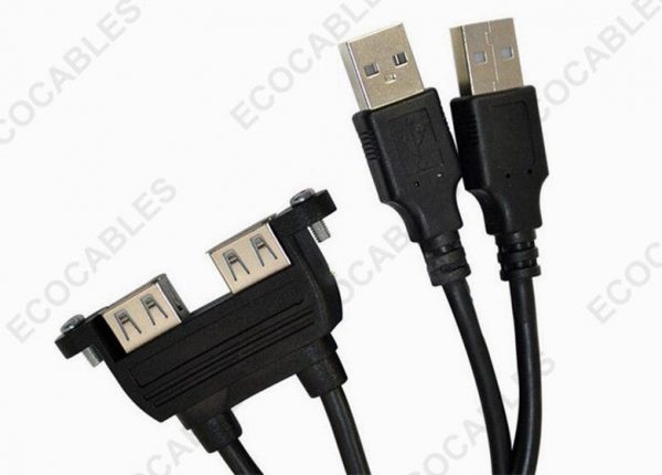 2.0 Usb Cable Extension Dual Panel Mount Cable2