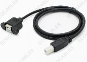 Ear Right Angle BM To BF USB Extension Cable 1