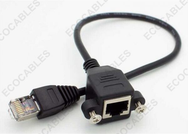 Ethernet Panel Mounted Male To Female Signal Cable1