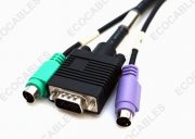 HDB15P Male To MD6P Male VGA Cable2