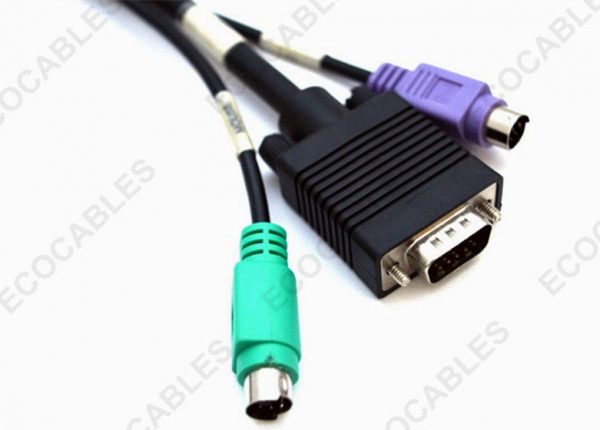 HDB15P Male To MD6P Male VGA Cable3