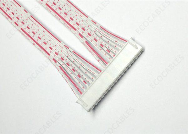 Ribbon Cable Assembly XHP-16P on both sides UL2468 26 awg White Red 450mm3