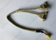 USB 2.0 Panel Mount A Female Splitter Cable 1