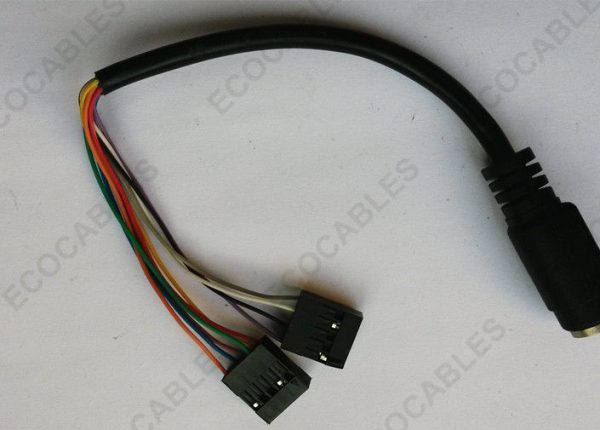 Video Mini Din 6P MD6 Female Serial RS232 Moulded Extension Cable1