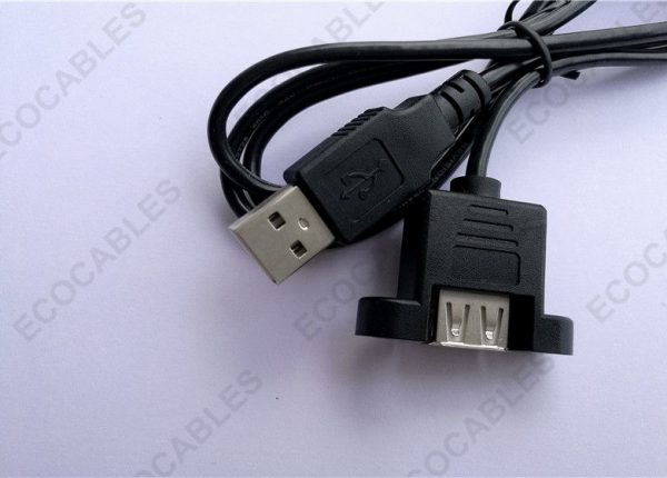 Black UL2725 AM To AF USB Extension Cable For Signal2