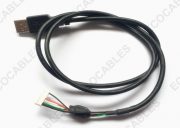 UL2725 USB Extension Cable Black PVC Jacket USB A male Cable With MLX 51004 Connector1
