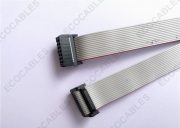Gray 38cm 14 Wire Flat Ribbon Cables AWG28 With 2.54mm Connectors On Both Sides3
