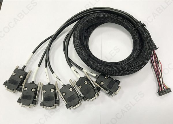 Taximeter Electrical Cable Harness Assembly For Public Transport With Black Shell D-Sub Connectors1