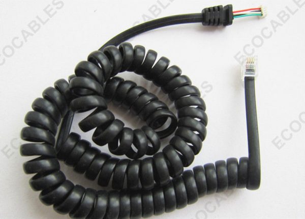 Retractable RJ45 Spiral Power Extension Cables