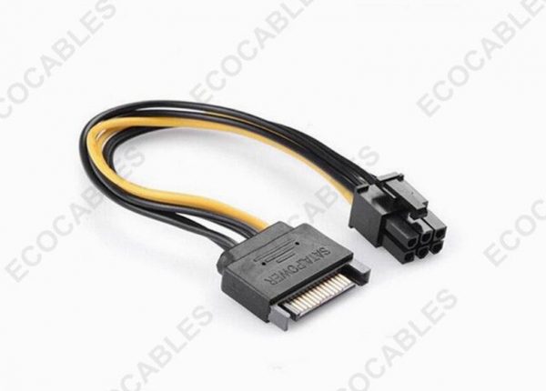 SATA 15pin Male to 6pin PCI Express Power Cable1