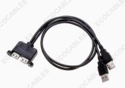 2.0 Usb Cable Extension Dual Panel Mount Cable1