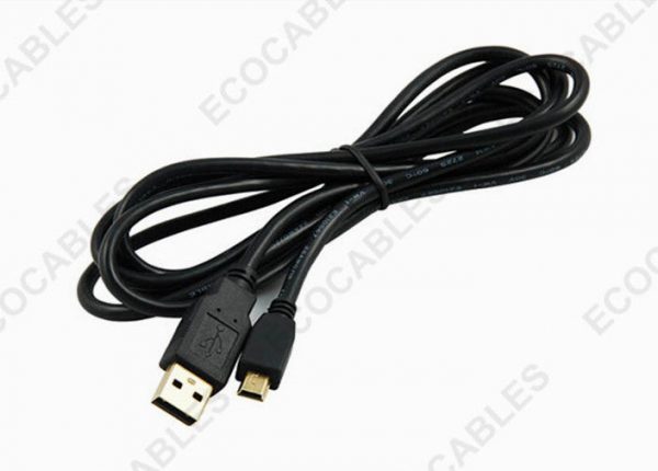 Mini 5P Black USB Extension Cable