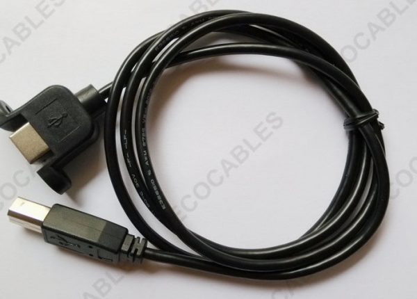 Panel Mount Straight USB Cable1