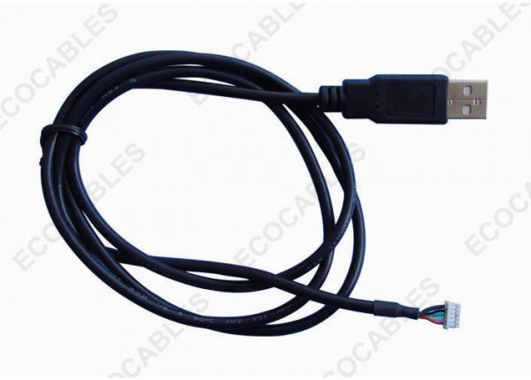 USB-A-Stecker auf Molex 51021 Schwarzes USB-Verlängerungskabel